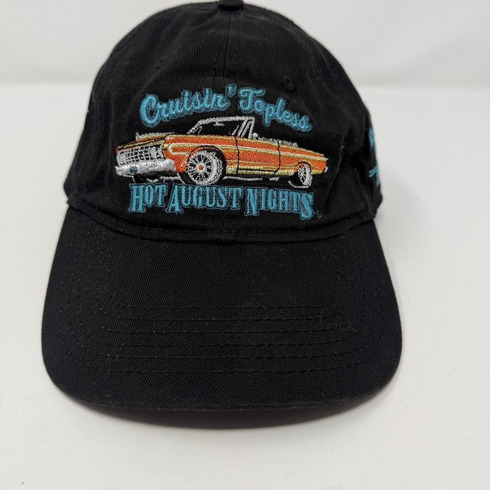 Hot August Nights Hat Cap Strap Back Black Cruisin Topless Reno 2019